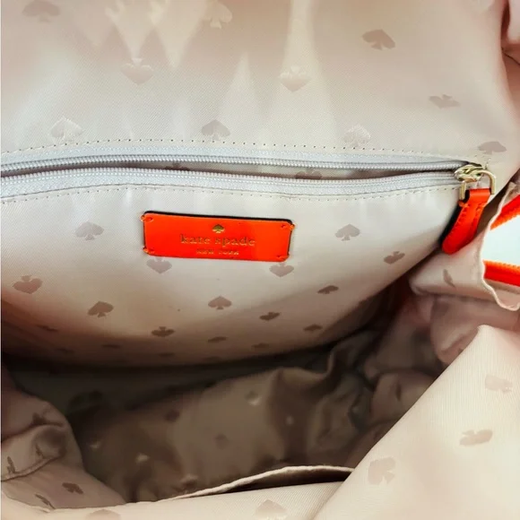 Kate Spade Orange Floral Backpack